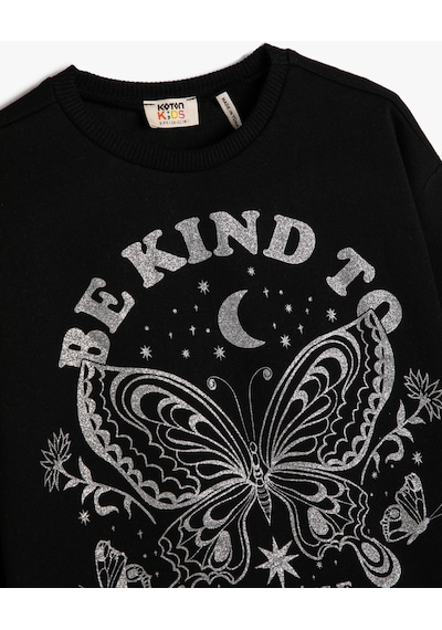 Koton Sweatshirt Kelebek Baskılı Simli Uzun Kollu Bisiklet Yaka Şardonlu Siyah 4wkg10211ak 4WKG10211AK999 Siyah Koton Sweatshirt Kelebek Baskılı Simli Uzun Kollu Bisiklet Yaka Şardonlu Siyah 4wkg10211ak 4WKG10211AK999 Siyah