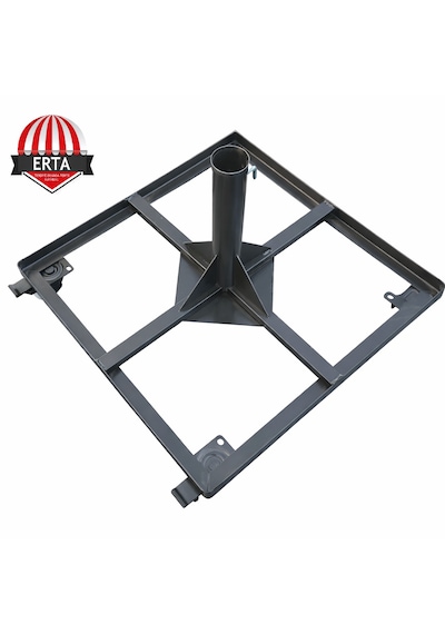 60 Cm X 60 Cm Mermerli Şemsiye Ayağı Altlığı Tekerlekli Stoplu Tüm Şemsiyelere Uyumludur Antrasit
