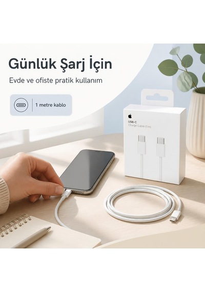 Usb-c To Usb-c Hızlı Şarj Ve Data Kablosu 1 Metre 60w Telefon Tablet Notebook Uyumlu Type-c Kablo