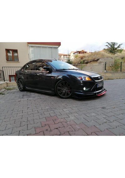 Universal Esnek 4 Parça Kırmızı Dilli Lip Piano Black Flaplı Abs