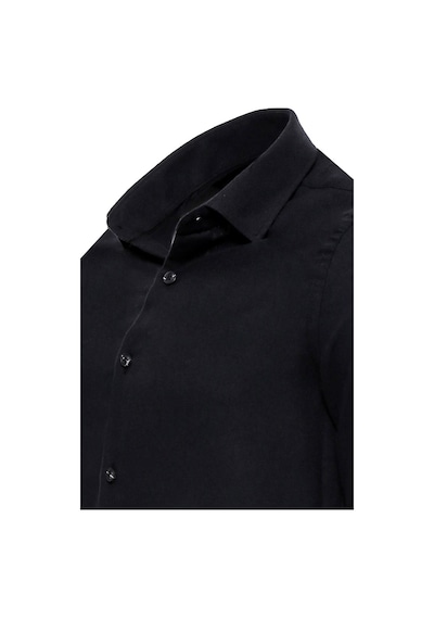 Wessi Desensiz Slim Fit Siyah Erkek Oduncu Gömlek Siyah