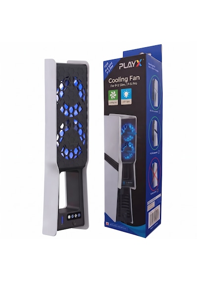 Ps5 Slim / Pro Soğutucu Fan Led Işıklı 3 Kademeli Soğutucu Ve Şarj Standı