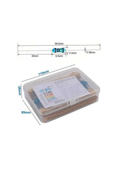 2600 Adet 1/4w Metal Film Direnç Seti