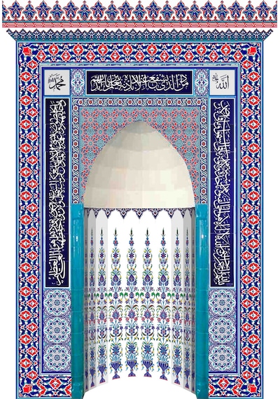 Armada Çini 180x290 Ks-5 Rumi Çini Mescit Mihrap Cami Mihrapları