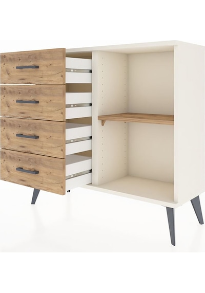Arges Şifonyer Tek Raflı 4 Çekmeceli 88x30x80 Aytaşı-çam Çam Arges Şifonyer Tek Raflı 4 Çekmeceli 88x30x80 Aytaşı-çam Çam