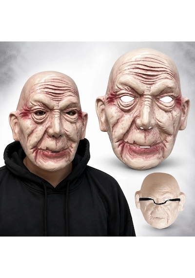 Korkunç Yaşlı Adam Gerçekçi İhtiyar Maske