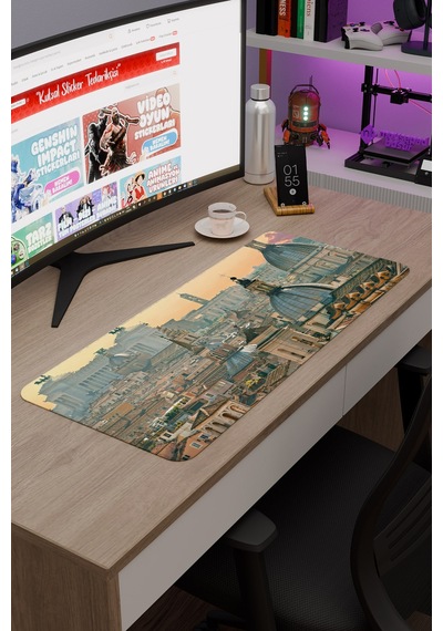 Vatikan V1 70x30 Xl Gaming Kauçuk Kaymaz Taban Mouse Pad Fare Altlığı
