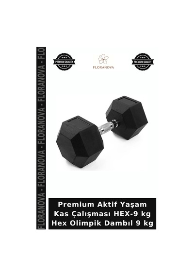 Premium Aktif Yaşam Kas Çalışması Hex-9 Kg Hex Olimpik Dambıl 9 Kg