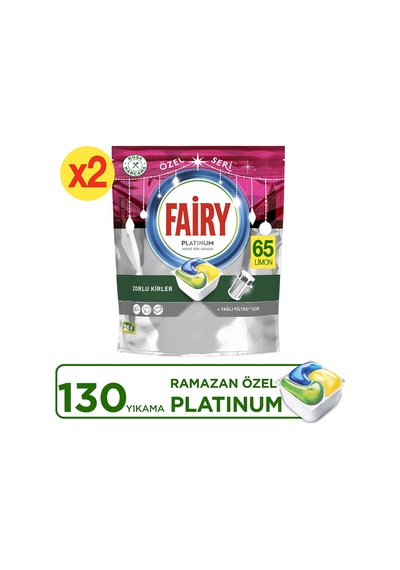 Fairy Platinum Plus Özel Seri Bulaşık Makinasi Deterjanı 2 x 65 Tablet