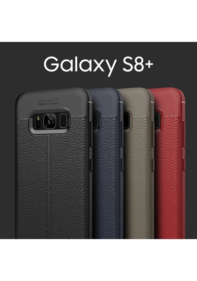 Ally Galaxy Uyumlu S8 Plus Litchi Tam Koruma Soft Silikon Kılıf- 5775 Siyah
