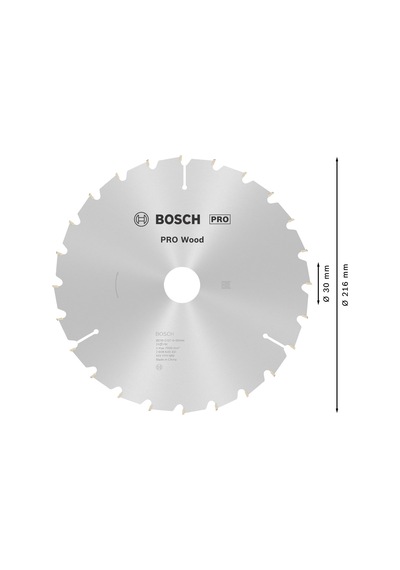 Professional Accessories Daire Testere Bıçağı, Gri, Sk5 Çelik, 1 Adet