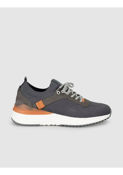 Cabani Erkek Triko Detaylı Kışlık Sneaker Füme