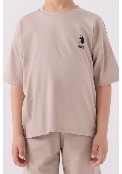 U.S. Polo Assn. Erkek Çocuk Kum Bermuda Takımı 5274-43658 Kum Rengi