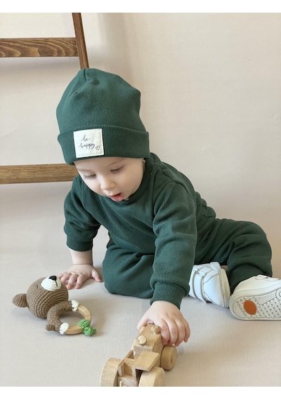 MiaBaby Bereli Üçlü Takım 001 Koyu Yeşil