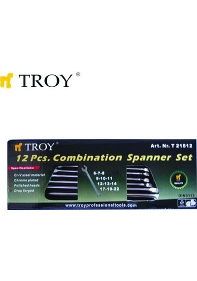 Troy 21512 Kombine Anahtar Takımı - 12 Parça 6-22Mm N11.17293