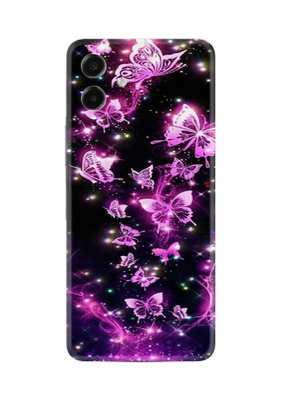 Samsung Samsung Galaxy Uyumlu A07 Sm-a075f Kılıf Boutique Baskılı Resimli Pembe Neon Kelebekler Pcode -100