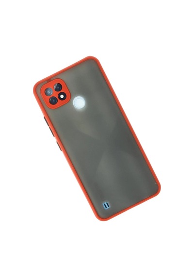 Realme C21 Uyumlu Kılıf Montreal Silikon Kapak - Kırmızı