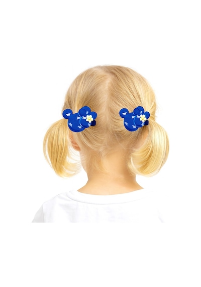 Minnie Kot Desenli Kız Çocuk Toka Mavi