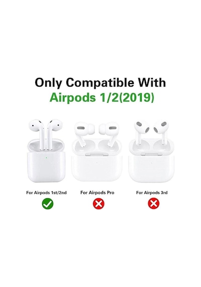 Airpods 1 / 2 Nesil Uyumlu Parıltılı Koruyucu Kapak Kelebek Sevimli Sert Silikon Koruma Kılıf Beyaz