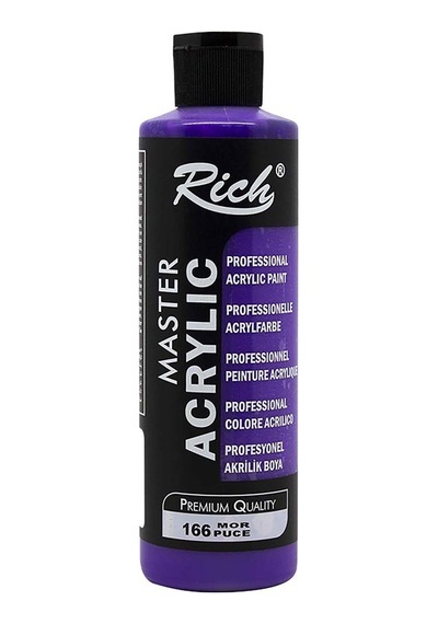 Rich Akrilik Boya Master 120 Cc Mor 120-166 Çok Renkli