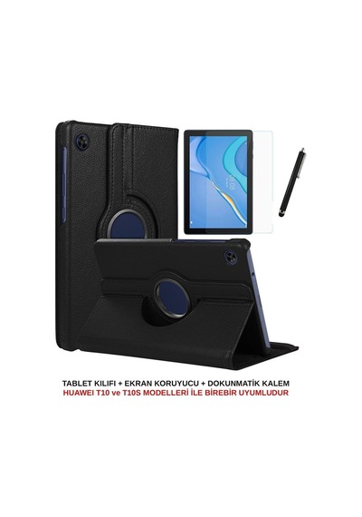Huawei Matepad T10 9.7 Inç Kılıf Uyumlu Dönebilen Kılıf Ekran Koruyucu Dokunmatik Kalem Seti Kılıf Huawei Matepad T10 9.7 Inç Kılıf Uyumlu Dönebilen Kılıf Ekran Koruyucu Dokunmatik Kalem Seti Kılıf