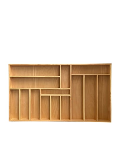 80x45 Cm Masif Ahşap Kaşıklık Çekmece İçi Yemek Takımı Ve Servis Gereçleri Düzenleyici Organizer