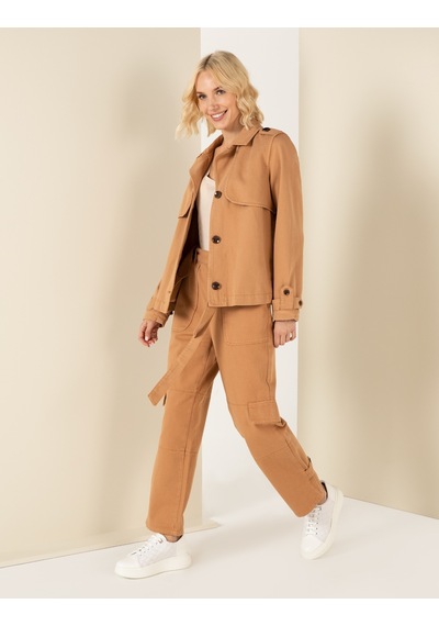 Pierre Cardin Kadın Camel Kanvas / Chino Pantolon 50254356-vr015 Camel