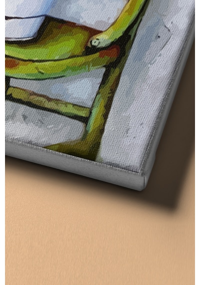 Webstyle Sayılarla Boyama Seti Kasnaklı Yeşil Sandalye Ve Çiçekler 50 X 65 Cm