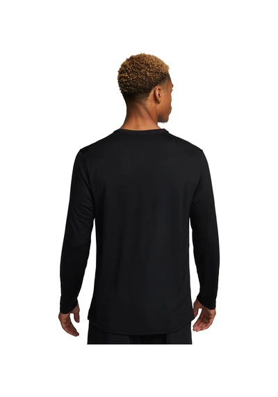 Nike Dri-fit Uv Miler Erkek Siyah Koşu Sweatshirt