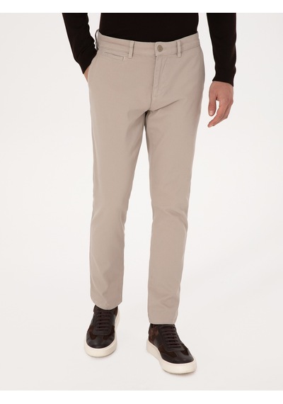 Cacharel Taş Slim Fit Pamuk Karışımlı Armürlü Kanvas Pantolon Gri Cacharel Taş Slim Fit Pamuk Karışımlı Armürlü Kanvas Pantolon Gri