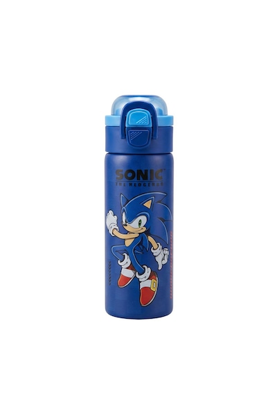 Sonic Çift Fonksiyon Kapaklı Çelik Matara 600ml 3818 Mavi