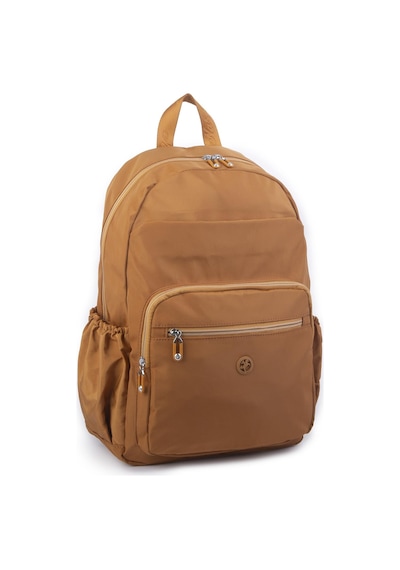 Nas Bag Büyük Boy Unisex Hafif Ve Su Geçirmez Çok Gözlü Sırt Çantası Hardal