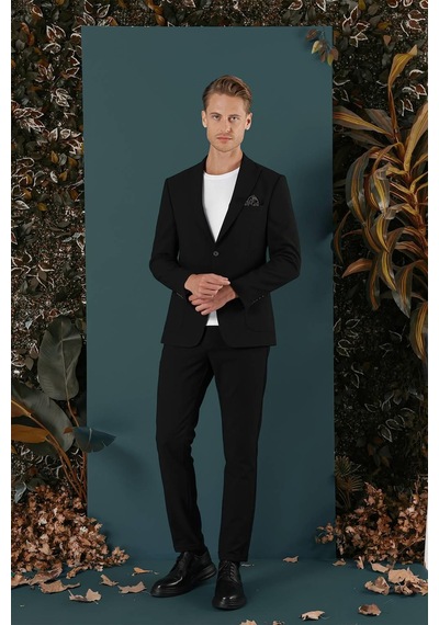Efor C 659 Slim Fit Siyah Spor Ceket Siyah