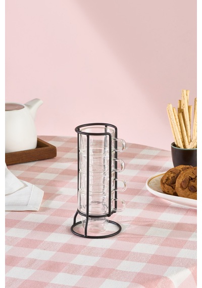 Karaca Kendal 4 Kişilik Standlı Kahve Fincanı 90 Ml Siyah