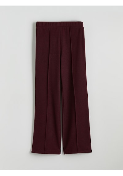 Lcw Vision Bordo Beli Lastikli Kadın Triko Pantolon