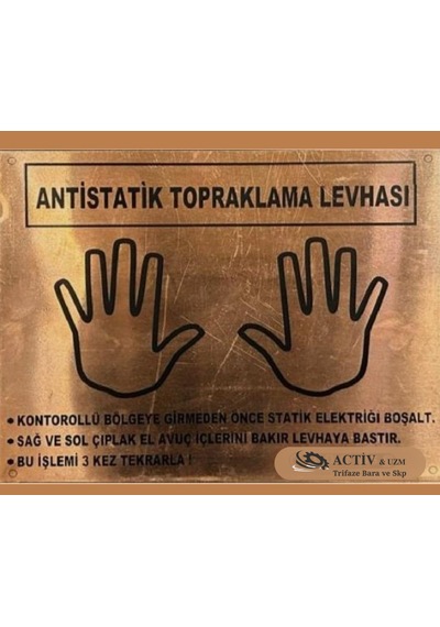 Activ Çift El İşaretli Statik Levha 25x33cm