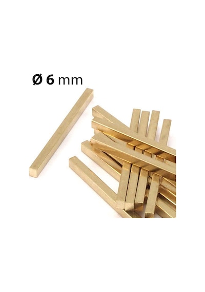 Pirinç Çubuk Kare Lama 6X6 Mm 437658813