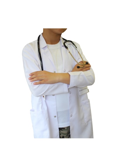 Medusaforma Çocuk Doktor Önlüğü Kız / Erkek Unisex Beyaz