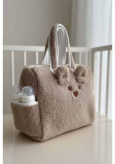 Peluş Ayıcık Anne Bebek Bakım Çantası Çok Renkli