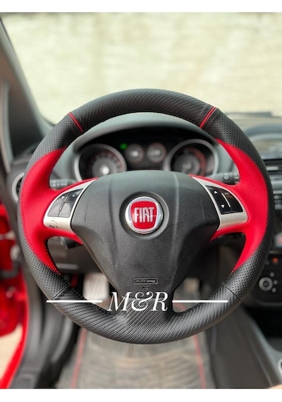 Fıat Linea Spor Model  Kaplama Deri Direksiyon Kılıfı