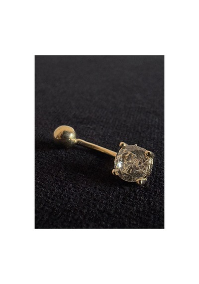 14 Ayar Altın Tektaş Göbek Piercing
