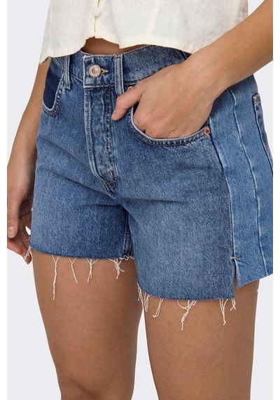 Only Onlcarly Mw Reworked Denim Şort Cro 15323765 Mavi 001