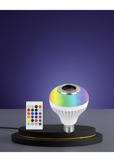 Led Ampul Renkli Işık Dahili Hoparlör Xuczlambahoparlörrr-2