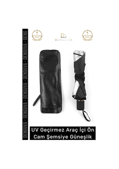 Camgüneşlik Titanyum Gümüş Kaplı Uv Koruyucu Isı Yalıtımlı Katlanır Araç Ön Cam Şemsiye Güneşlik