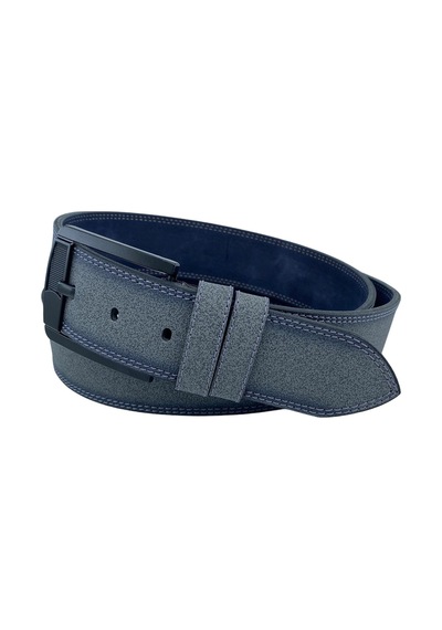 Süzer Deri Gri Suni Deri Çift Dikişli 4.5 Cm. Genişlik Unisex Spor Kemer - 4515-11 Gri