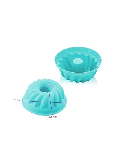 Muffin Kek Kalıbı Silikon 6 Adet Çok Renkli