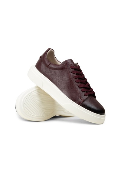 Deery Erkek Bordo Hakiki Deri Sneaker Ayakkabı - 04651mbrde01