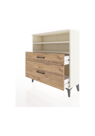 Arges Şifonyer 2 Raflı 2 Çekmeceli 88x30x96 Aytaşı-çam Aytaşı