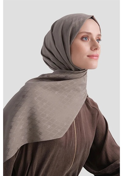 Armine Elegance Pamuk - İpek Şal Ap3001 Açık Kahverengi