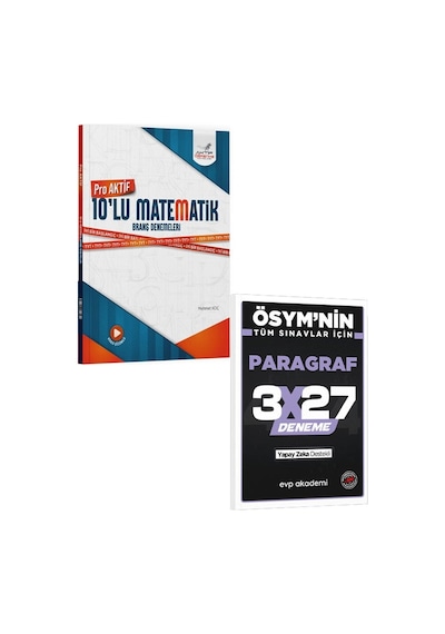 2027 Aktif Öğrenme 2027 Tyt Matematik Aktif Serisi 10 Lu Deneme+evp Akademi 3x27 Paragraf Deneme